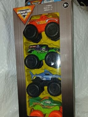 Monster Jam 4-Pack Monster Truck 1/72 Scale Set As Pictured